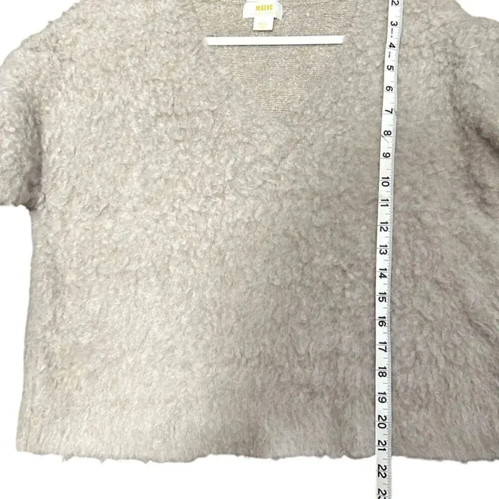 Anthropologie Maeve Merino Wool‎ Blend V Neck Sweater Women's XS Beige